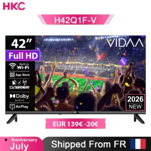 TV HKC 42 pouces Full HD VIDAA avec tuner DVB-T2, S2 et C