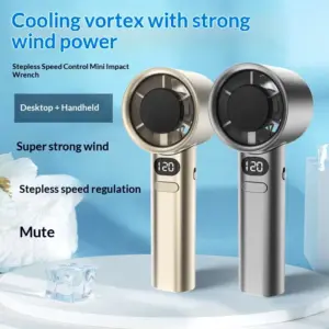 Ventilateur à main rechargeable turbo avec plaque rafraîchissante