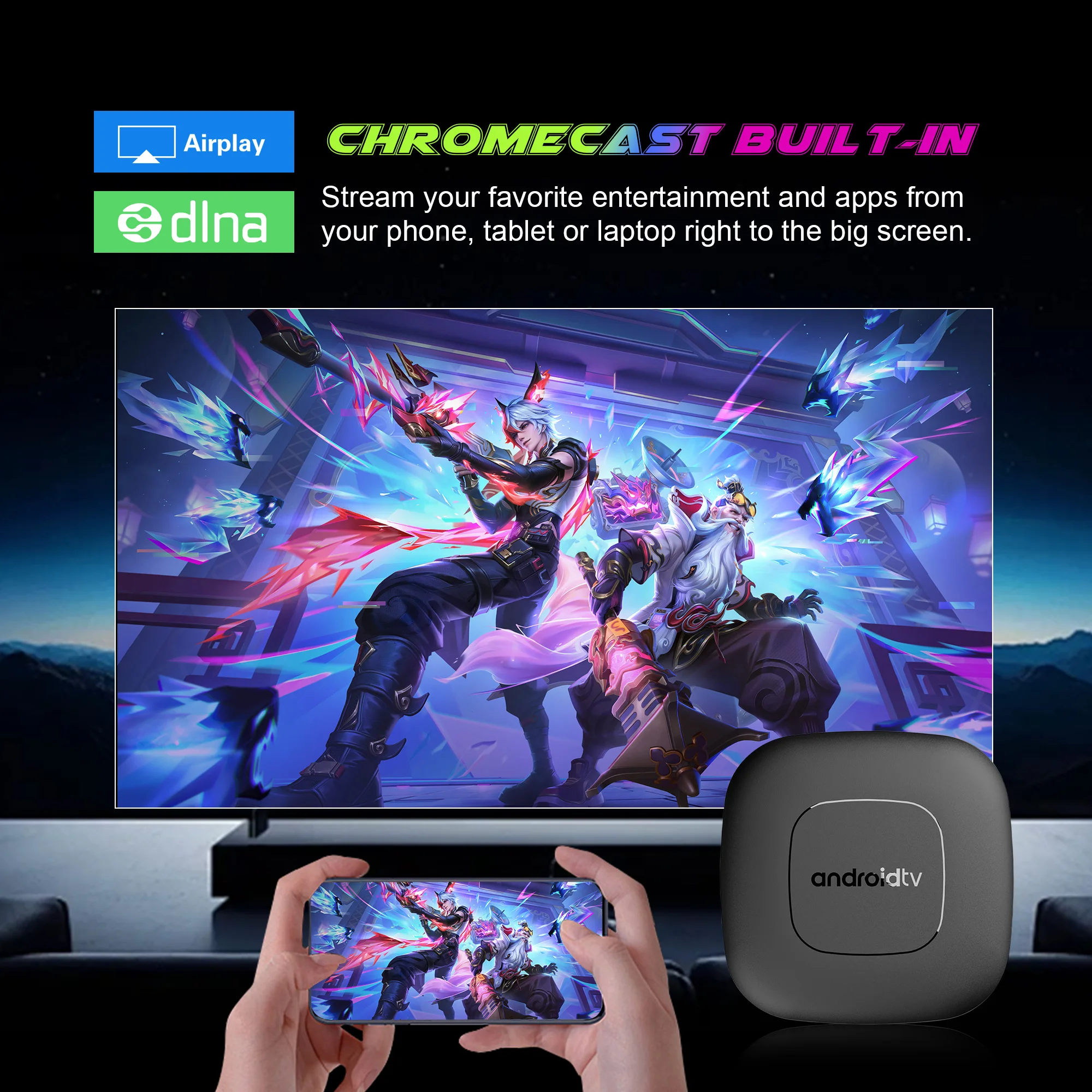 Box Android 16 4K wifi 6 avec télécommande à commande vocale – Image 3