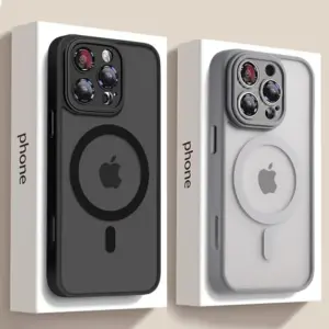Coque iPhone mate magnétique antichoc pour charge sans fil