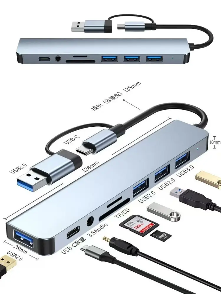 Hub USB-C 3 en 1 avec HDMI 4K, port USB 3.0 et charge 100 W – Image 5