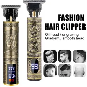 Tondeuse à cheveux vintage sans fil rechargeable par USB