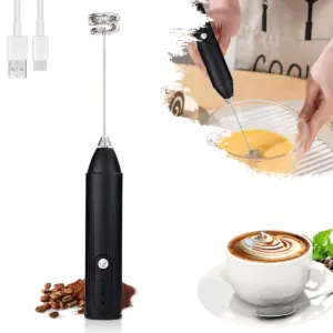 Mini fouet électrique rechargeable à 3 vitesses pour lait et œufs