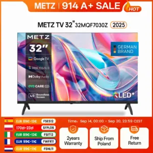 TV QLED Metz 32 ou 40 pouces avec Google TV, HDR10 et Bluetooth
