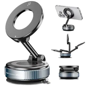 Support ventouse à vide magnétique pour téléphone, rotatif à 360°