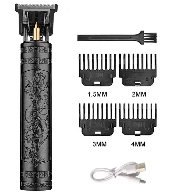 Tondeuse vintage sans fil rechargeable par USB à lames en inox – Image 7