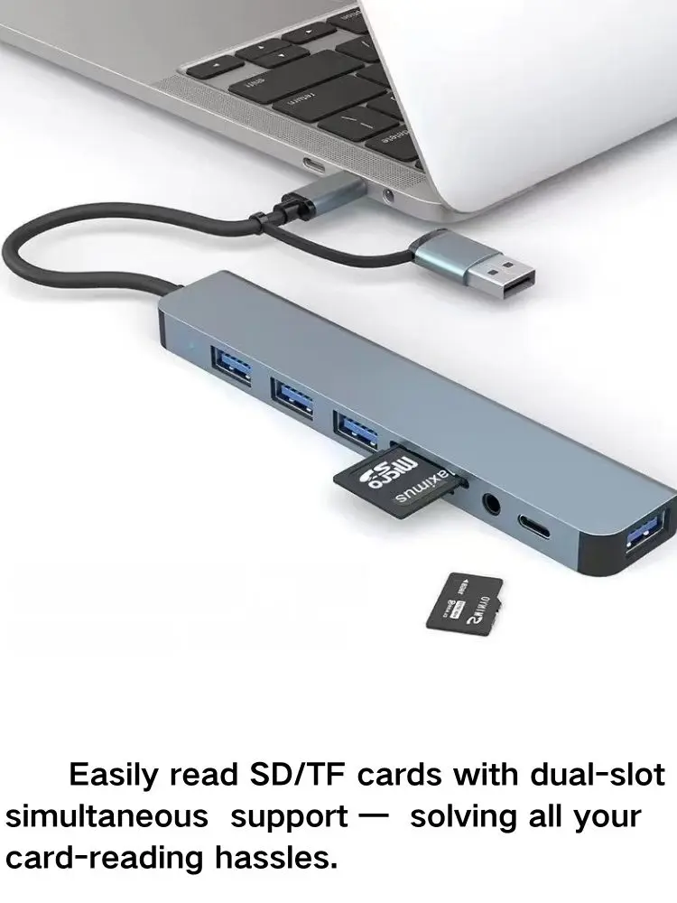 Hub USB-C 3 en 1 avec HDMI 4K, port USB 3.0 et charge 100 W – Image 6