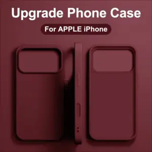 Coque TPU antichoc mate pour iPhone, coloris bordeaux