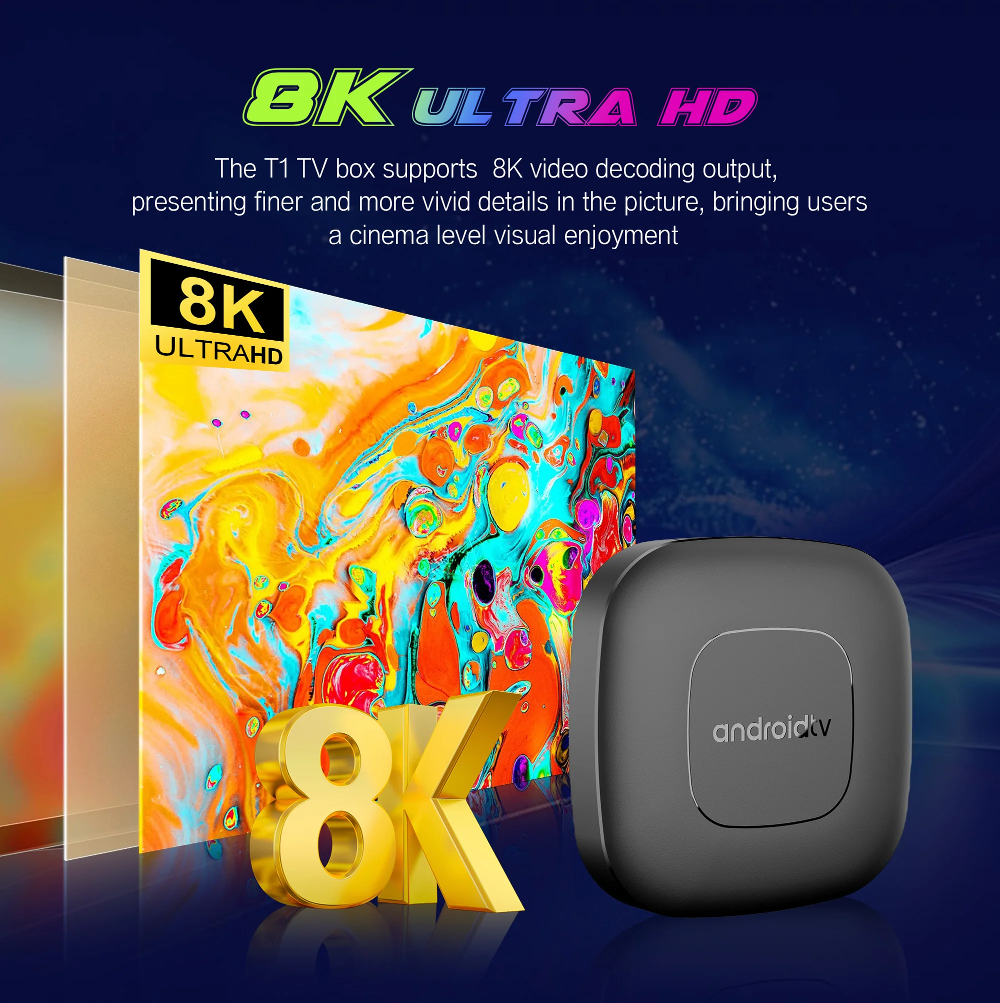 Box Android 16 4K wifi 6 avec télécommande à commande vocale – Image 6