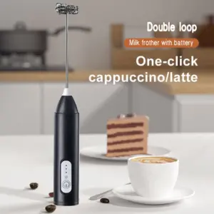 Mousseur à lait rechargeable en inox avec charge USB Type-C