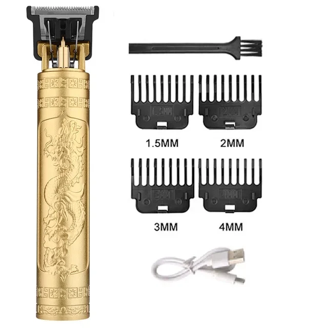 Tondeuse vintage sans fil rechargeable par USB à lames en inox – Image 15