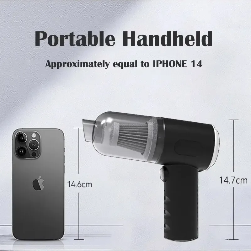 Aspirateur voiture 9000 Pa sans fil et rechargeable par USB – Image 3
