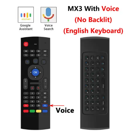 Air mouse à apprentissage IR avec clavier, gyroscope et récepteur USB