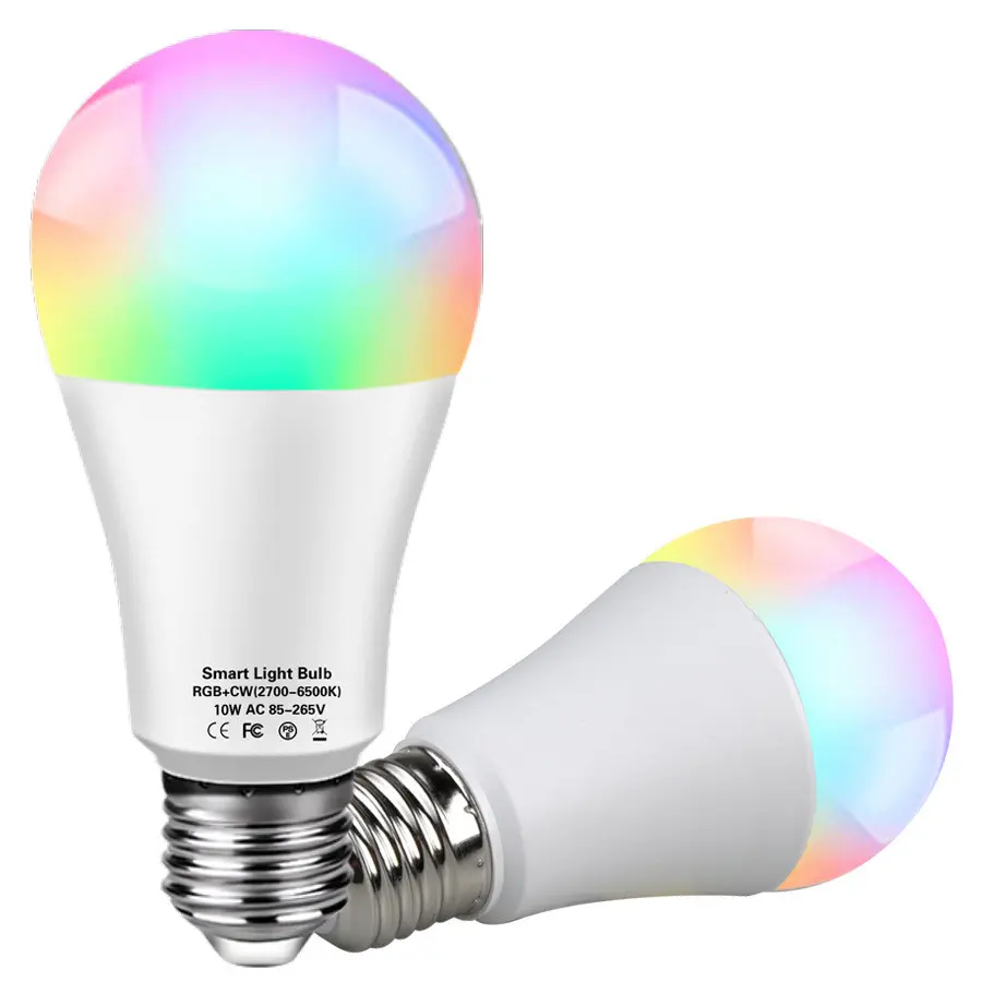 Ampoule wifi dimmable E27 B22 de 10 à 18 W à commande vocale