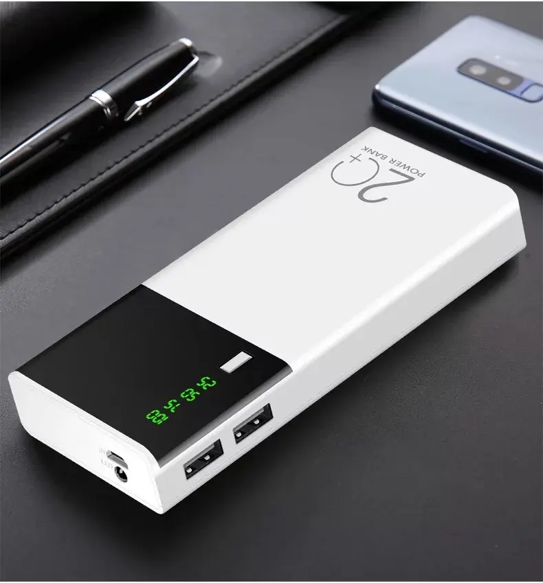 Batterie externe 18650 de 20 000 mAh avec câble de charge