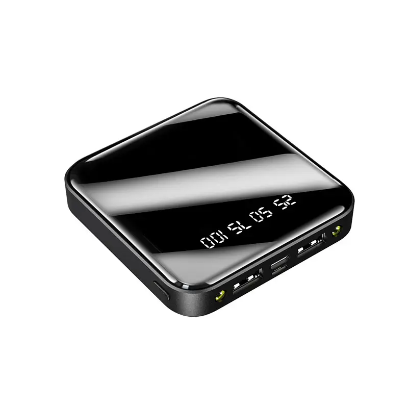 Batterie externe miroir à écran numérique, 10 000 ou 20 000 mAh