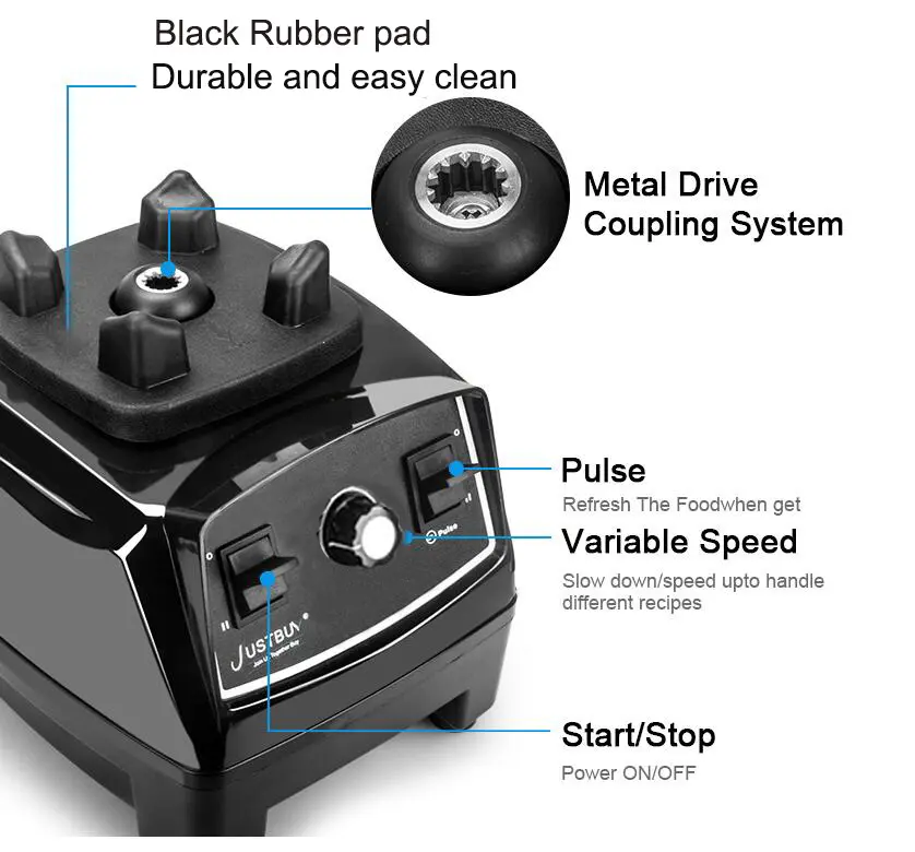 Blender 2200 W de 2 litres à 3 vitesses pour toute la famille