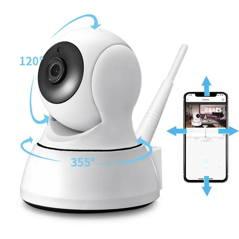 Caméra IP wifi 720p avec vision nocturne infrarouge de 10 m