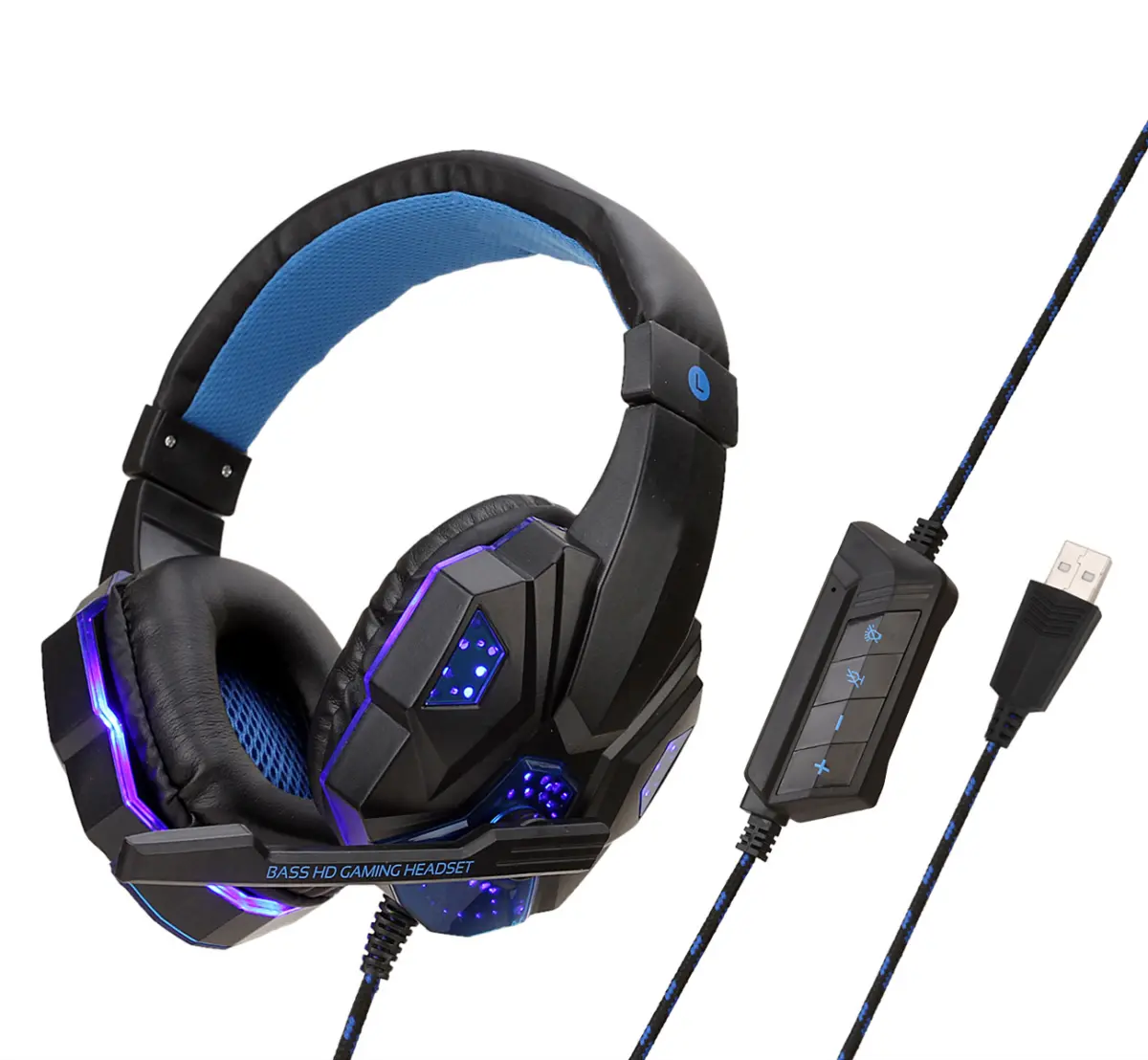 Casque gamer jack ou USB avec micro et éclairage, plusieurs versions