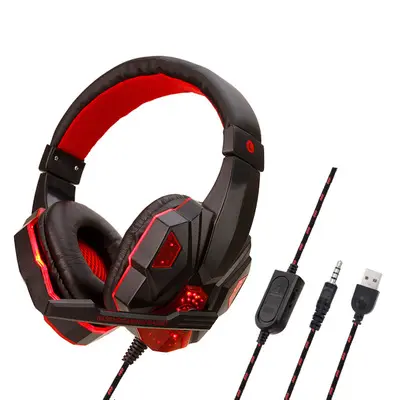 Casque gamer jack ou USB avec micro et éclairage, plusieurs versions