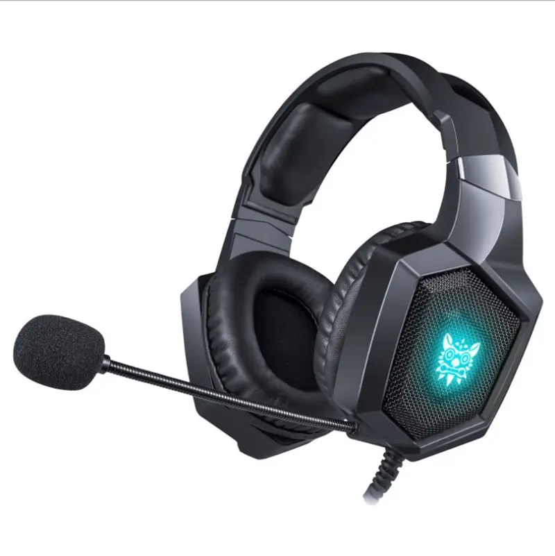 Casque gamer lumineux PC filaire avec prise jack 3,5 mm