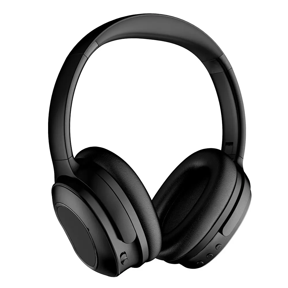 Casque sans fil noir à arceau, Bluetooth 5.0, micro pour les appels