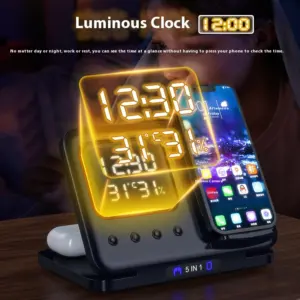 chargeur 5 en 1 horloge