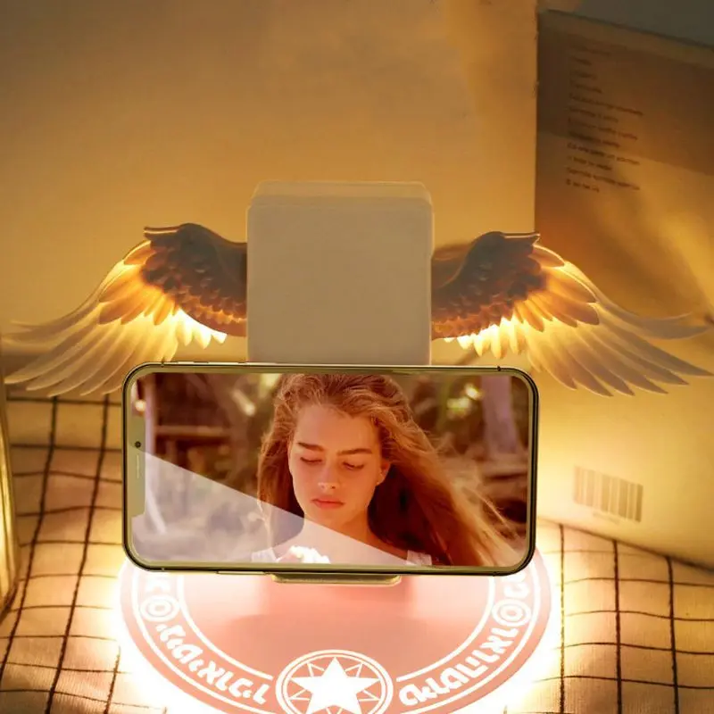 Chargeur à ailes lumineuses sans fil 10 W avec LED colorées