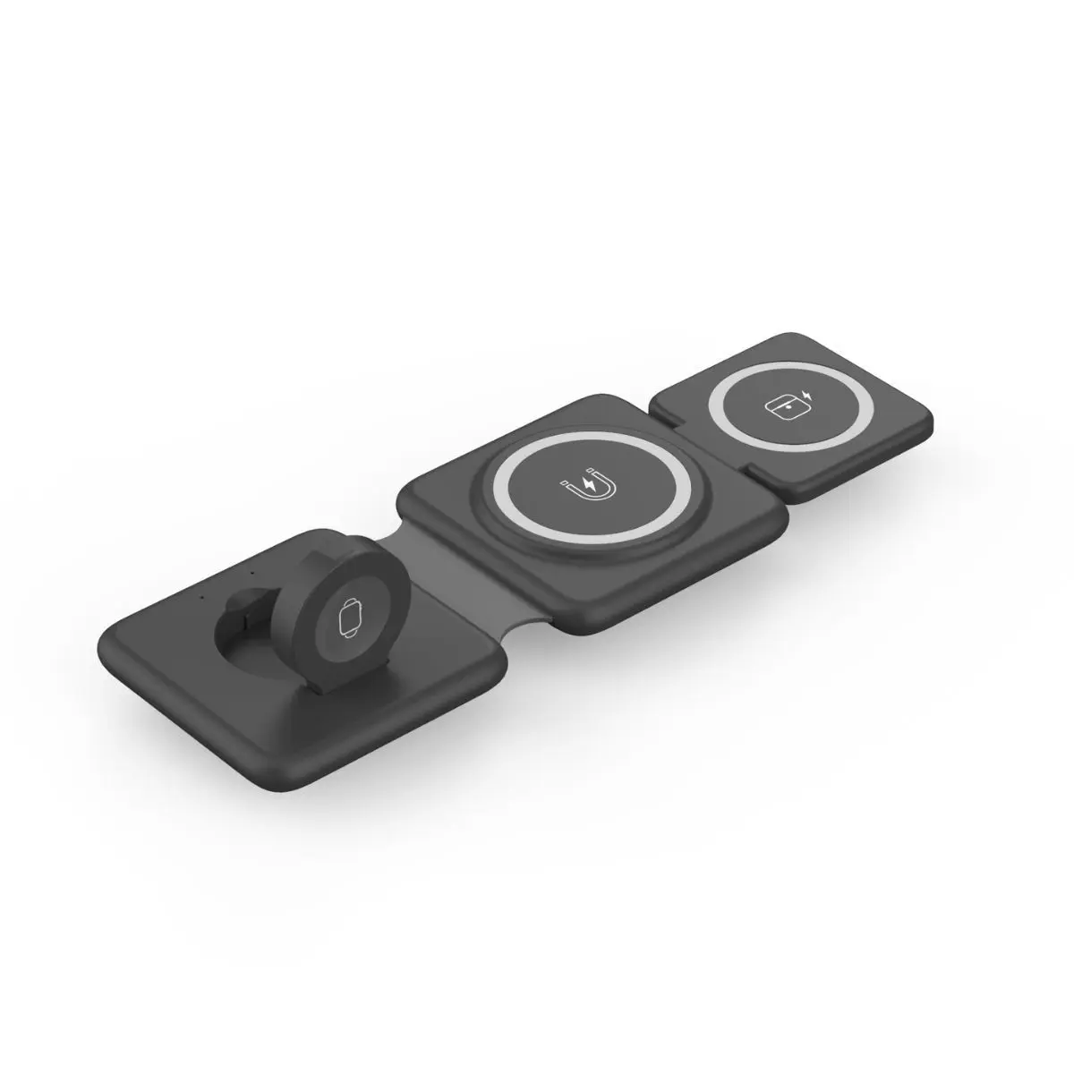 Chargeur sans fil pliable 3 en 1 magnétique, jusqu’à 15 W