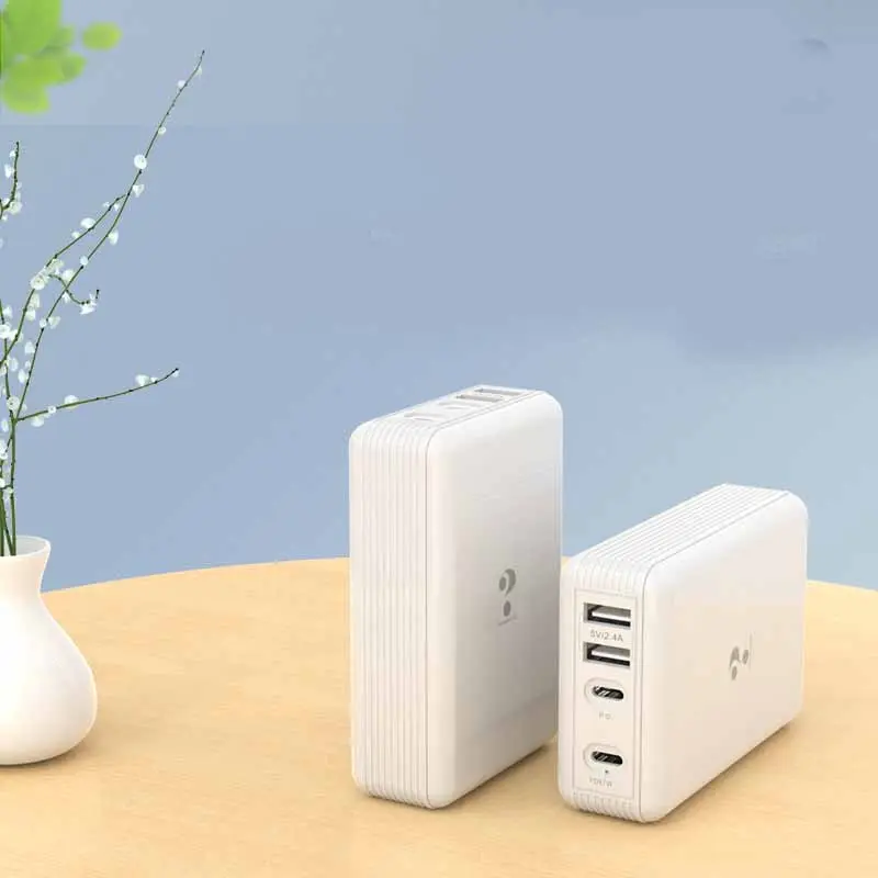 Chargeur secteur 100W USB blanc en matière ignifuge, prise EU