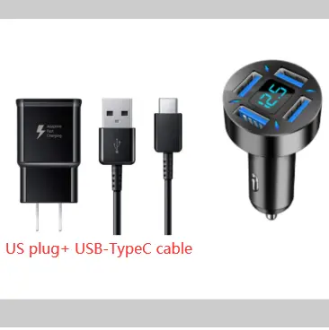 Chargeur voiture 4 ports USB avec charge rapide et afficheur LED