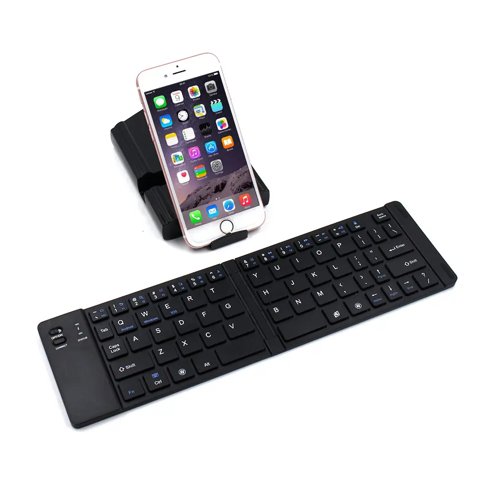 Clavier pliant de poche Bluetooth pour téléphone et tablette