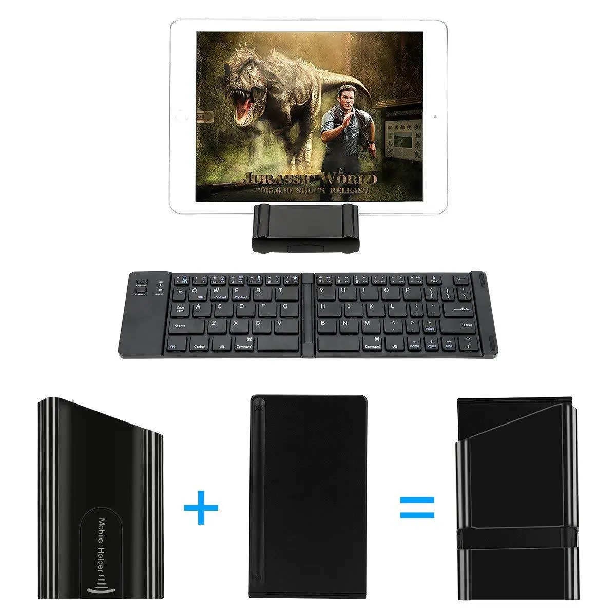 Clavier pliant de poche Bluetooth pour téléphone et tablette