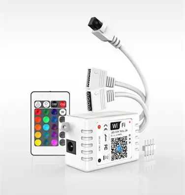 Contrôleur ruban LED wifi 24 touches, seul ou avec ruban RGB