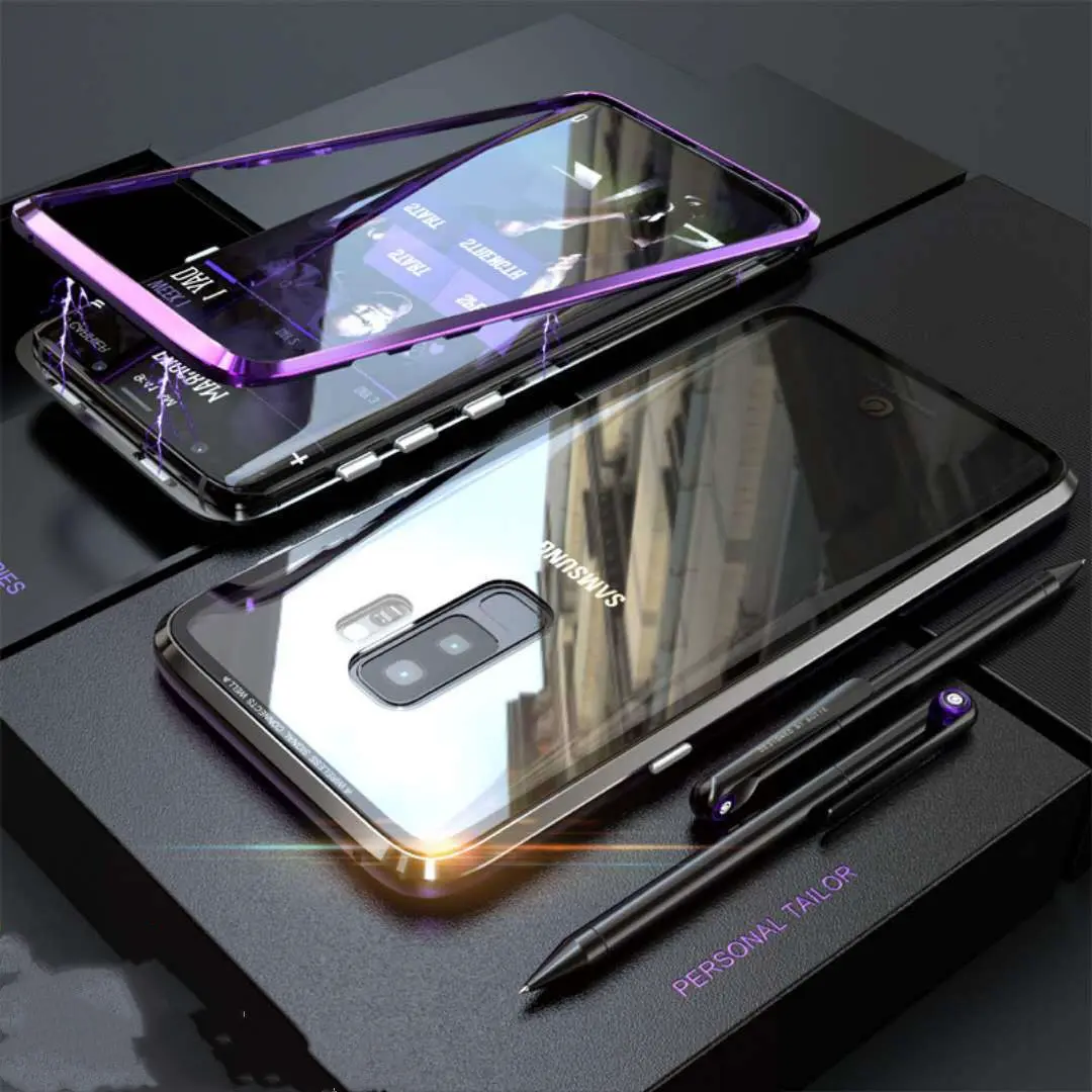 Coque anti-espion magnétique double verre pour Samsung Galaxy
