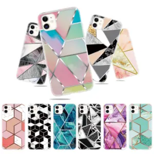 coque marbre triangles gris