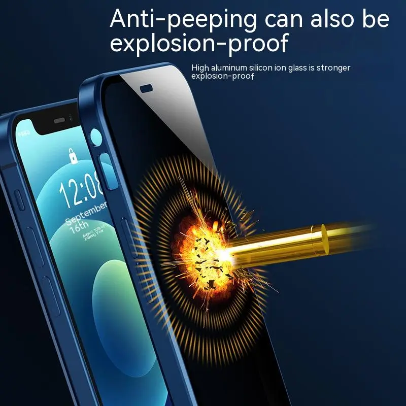 Coque métal à fermoir aimanté et verre pour iPhone 11 à 14