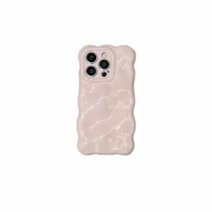 coque ondulée rose pâle