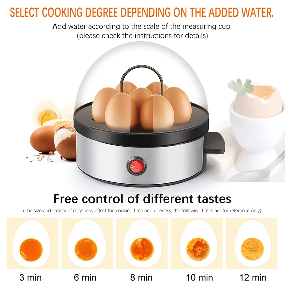 Cuiseur vapeur multifonction compact pour œufs et petit déjeuner