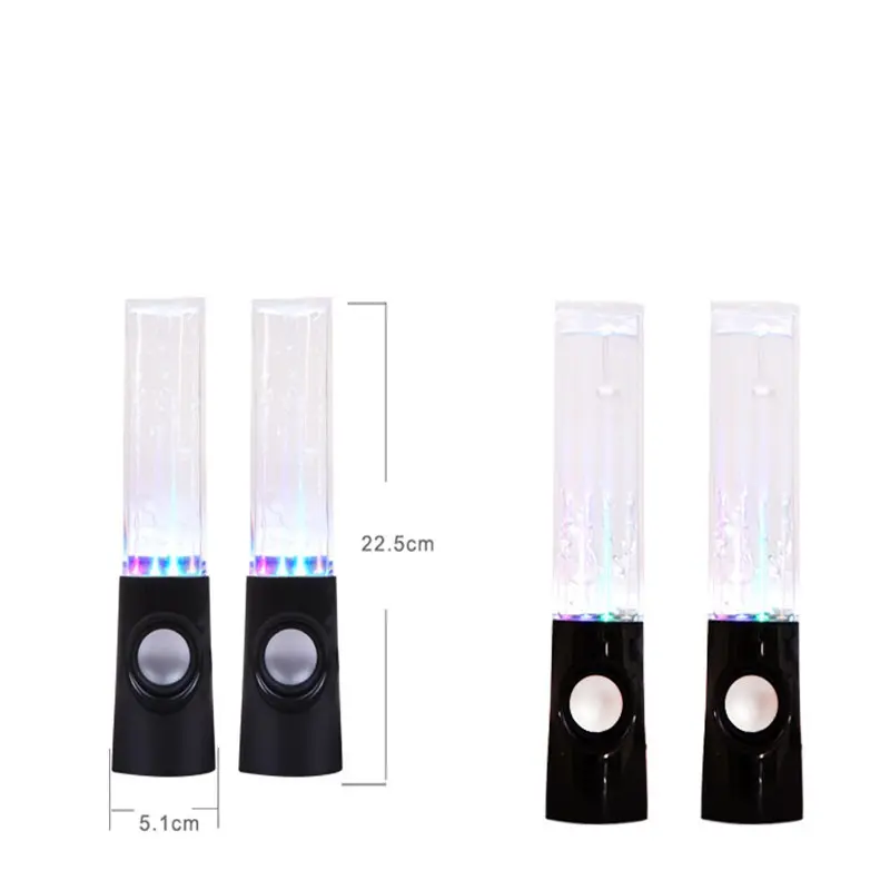 Enceinte fontaine lumineuse pour ordinateur avec jets d’eau colorés