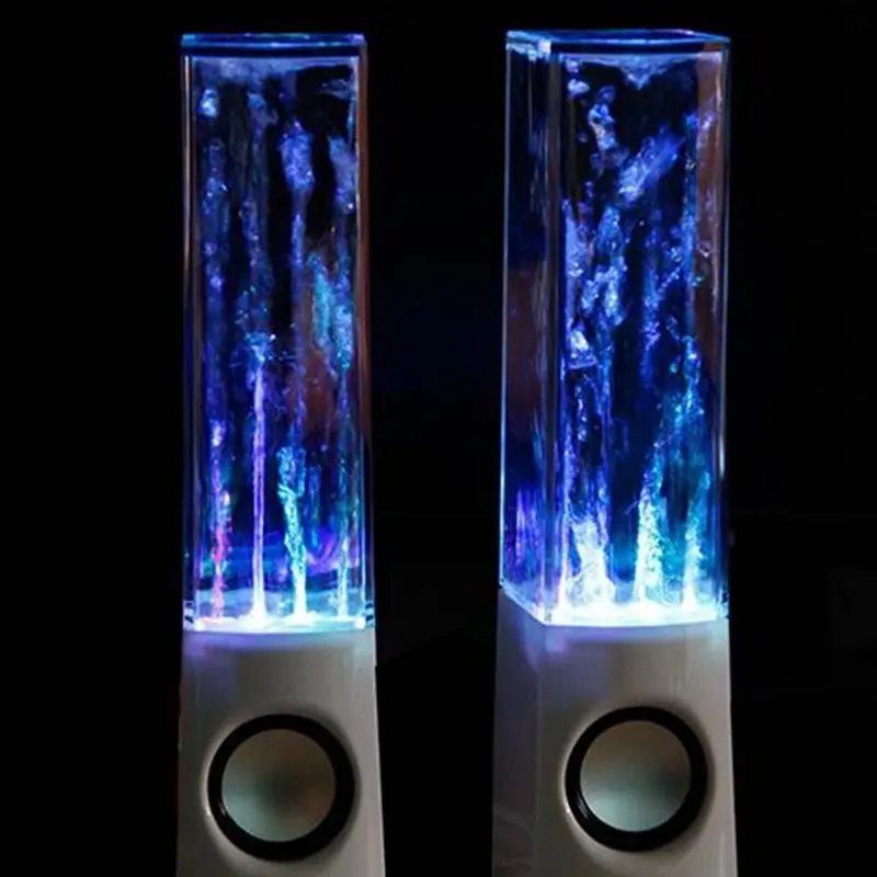 Enceinte fontaine lumineuse pour ordinateur avec jets d’eau colorés