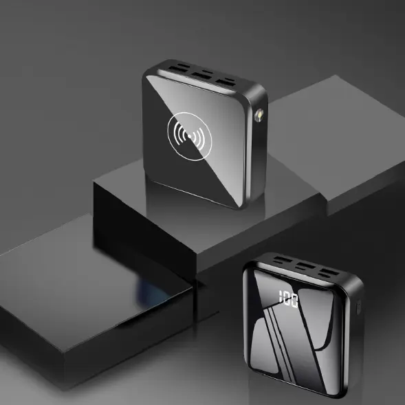 Mini batterie 3 ports USB de 10 000 mAh avec charge sans fil