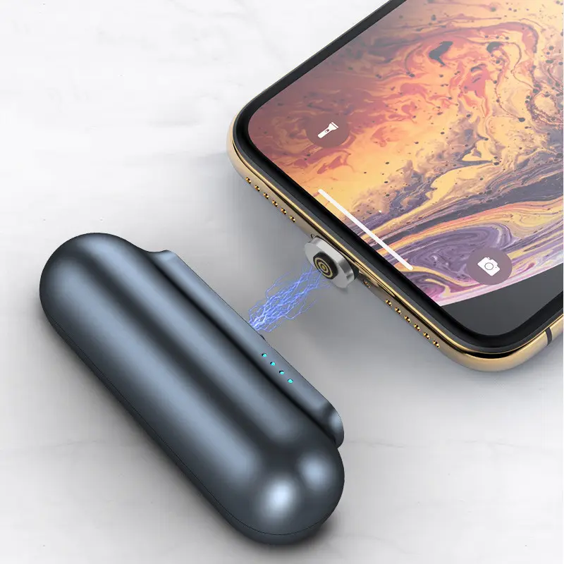 Mini batterie à embout magnétique 2600 mAh avec câble aimanté