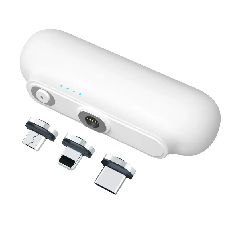 Mini batterie à embout magnétique 2600 mAh avec câble aimanté