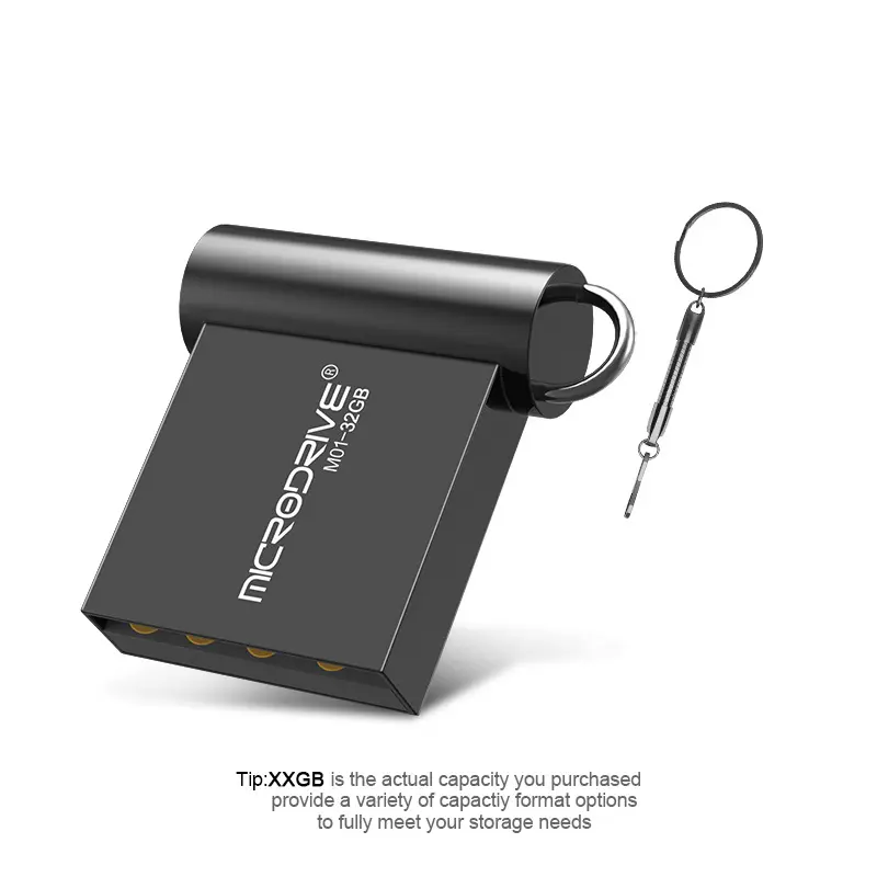 Mini clé USB en métal, USB 2.0, de 4 à 64 Go