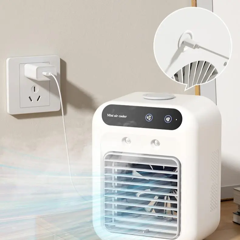 Mini climatiseur USB à eau et glaçons avec batterie 1800 mAh