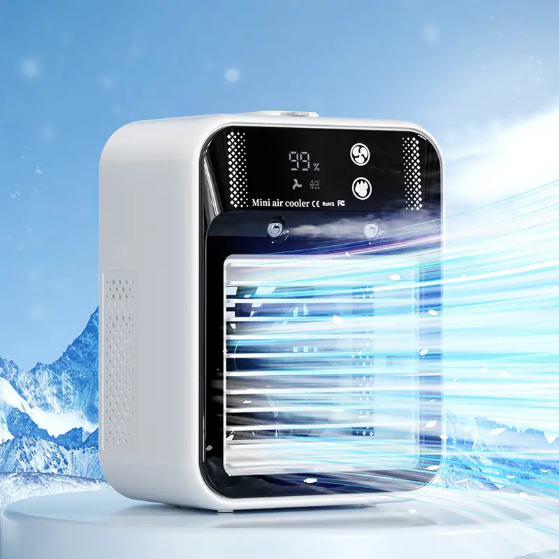 Mini climatiseur USB à eau et glaçons avec batterie 1800 mAh