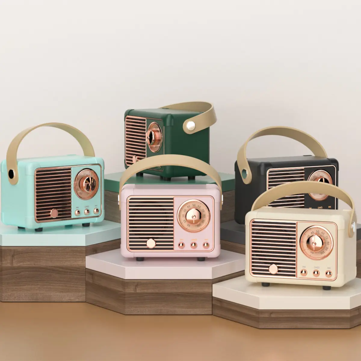 Mini enceinte rétro Bluetooth avec lecteur de carte et clé USB