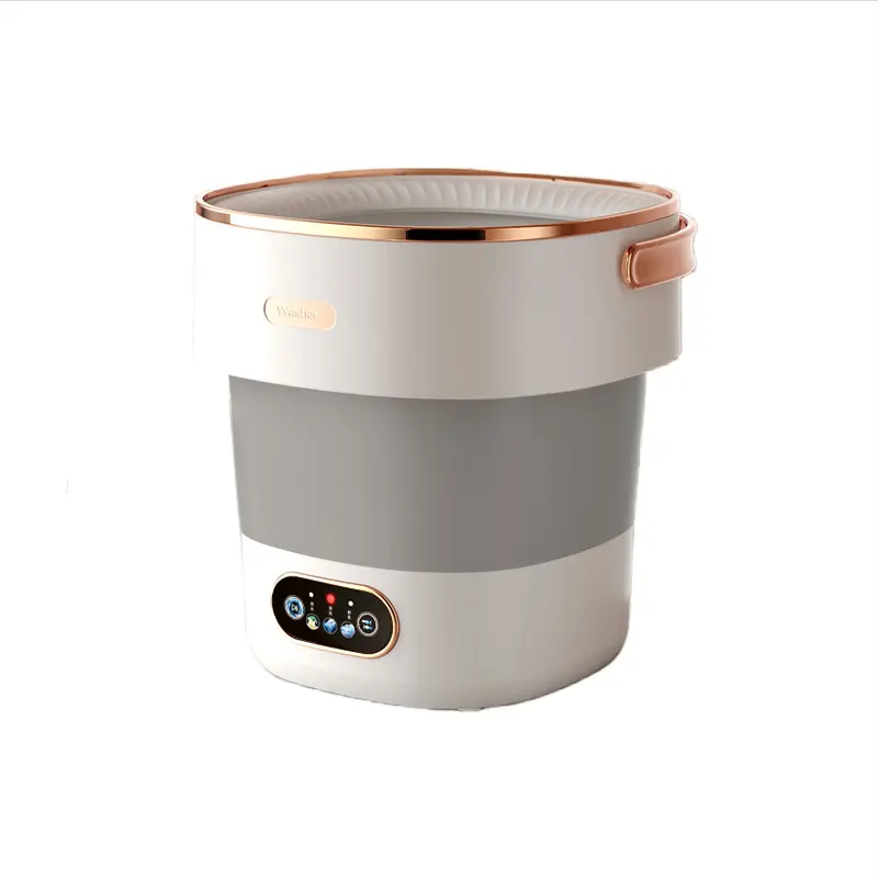 Mini lave-linge pliable 13 l avec essorage et lumière bleue