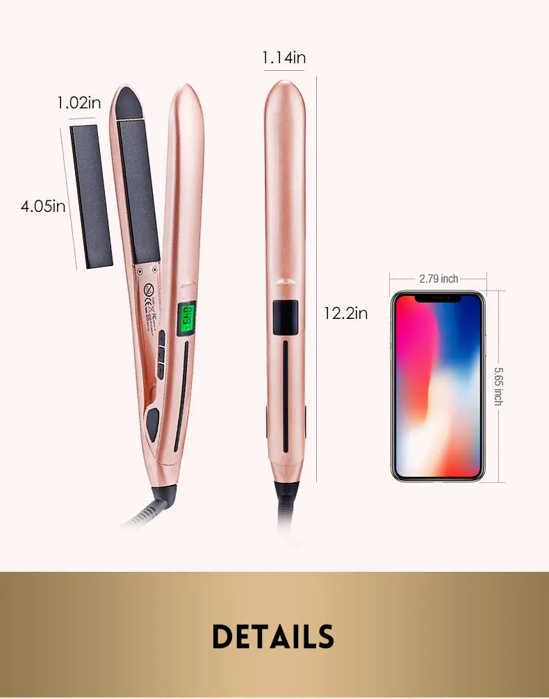 Mini lisseur à cheveux compact pour la maison et le voyage